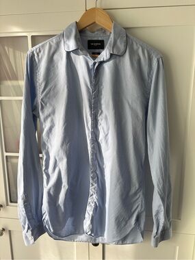 The Kooples Light Blue Men’s Dress Shirt with Dark Piping